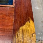Babinga door epoxy repair