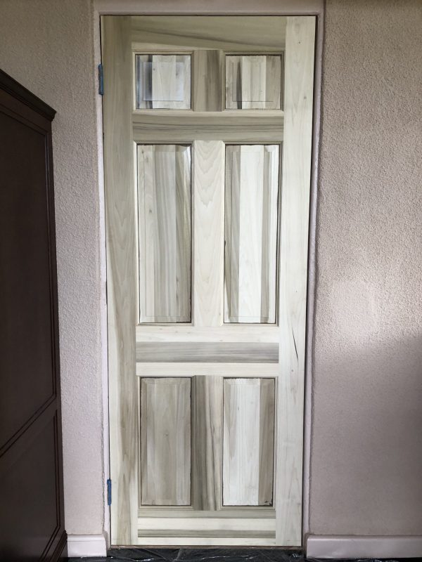 1 -Unpainted Poplar door, raw wood