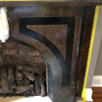 Fireplace before repainting
