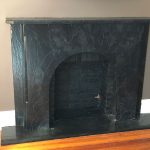 Painted faux marble fireplace