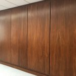 1960’s-styled faux walnut paneling for a Disney TV pilot
